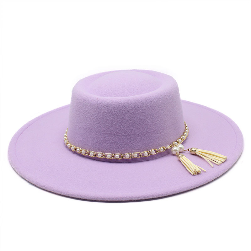 Modischer und eleganter flache – Fedora Hat Wool Bewertung und Preis